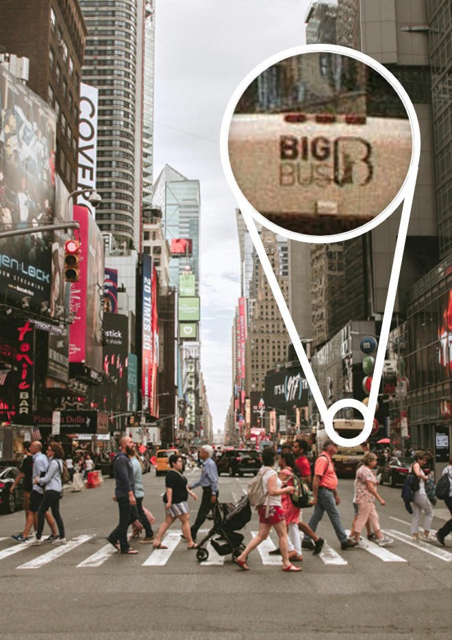 Street scene with people · Times Square